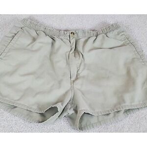Towncraft Shorts Men's Size Large Tan Vintage 90s Zipper With Elastic Waist